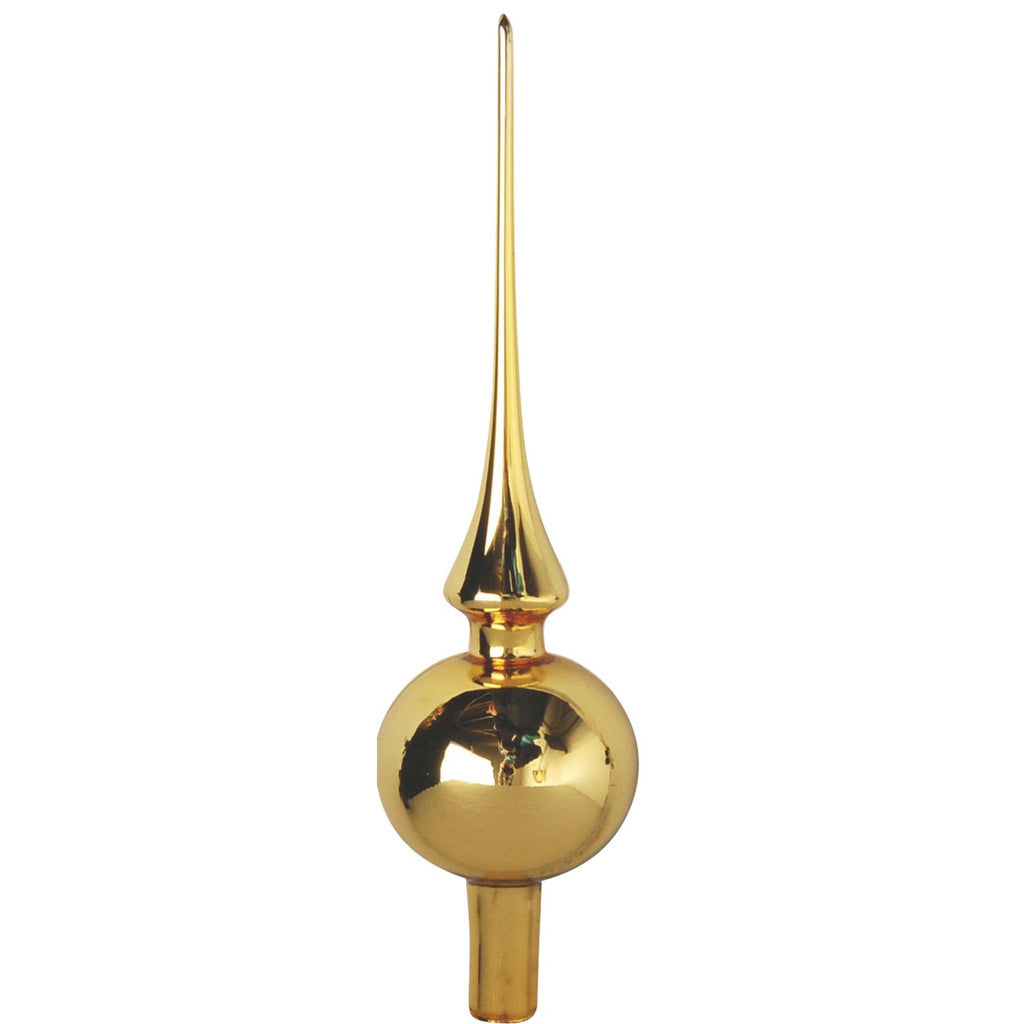 Christbaumspitze aus Glas, gold, 30 cm