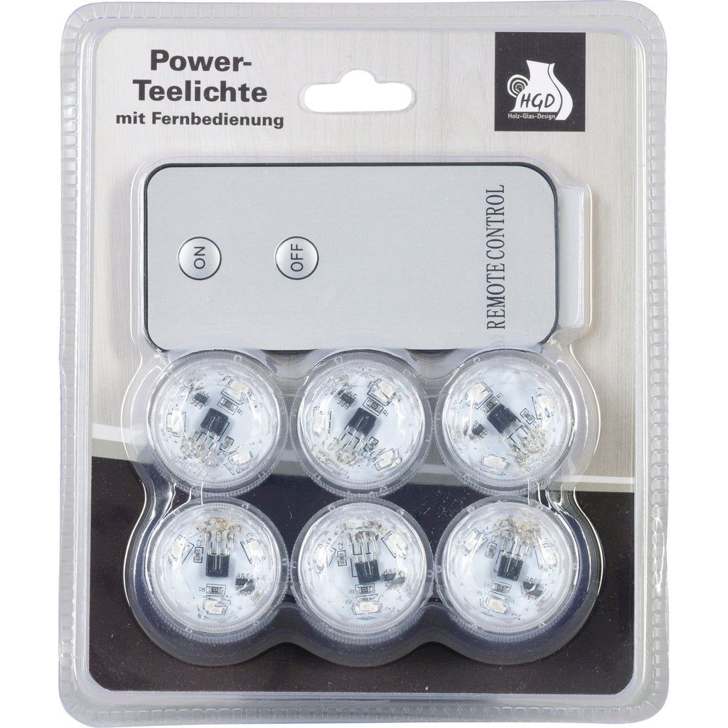 LED Teelichte, 6er Set mit Fernbedienung