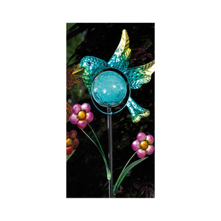 LED Solar-Gartenstecker "Vogel", Blau, 87 cm