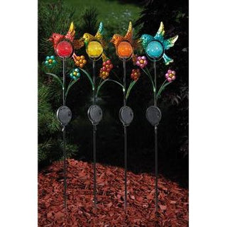 LED Solar-Gartenstecker "Vogel", Blau, 87 cm, verschiedene Farben