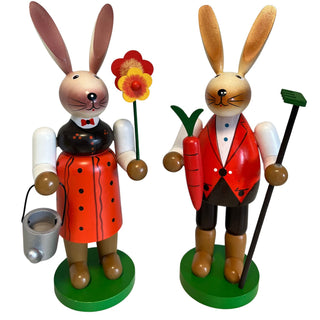 Easter bunny gardener and gardener