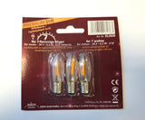 Premium LED rippled bulbs 3x 34V - 0.2W - E10 socket