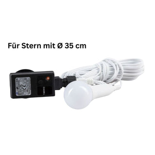 Außenkabel-Set mit LED Leuchtmittel für 35 cm Stern