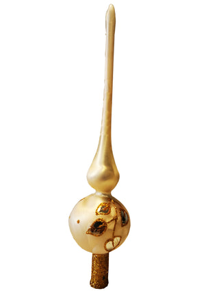 Christbaumschmuck "Eislack-Gold" aus Glas, 16-teilig