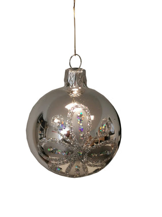 Christbaumschmuck "Silber" aus Glas, 16-teilig