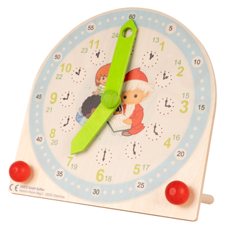 Lernuhr "Sandmann", farbig bedruckt, 18 cm