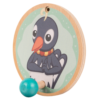 Garderobenhaken "Frau Elster", farbig bedruckt, 10 cm