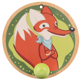 Garderobenhaken "Herr Fuchs", farbig bedruckt, 10 cm