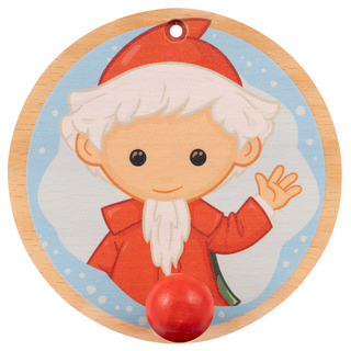 Garderobenhaken "Sandmann", farbig bedruckt, 10 cm
