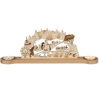 Kerzenhalter "DEFA-Schneewittchen", für 2 Teelichte, einfarbig abgesetzt