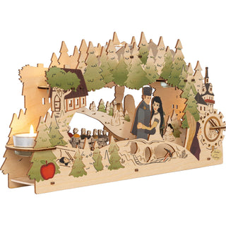 Kerzenhalter "DEFA-Schneewittchen" für 5 Teelichte, bunt abgesetzt