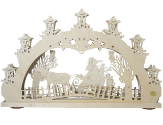 LED Schwibbogen "Schlittenfahrt", 52 cm