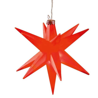 LED Adventsstern Ø 8 cm, rot, batteriebetrieben
