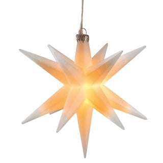 LED Adventsstern Ø 8 cm, weiß, batteriebetrieben