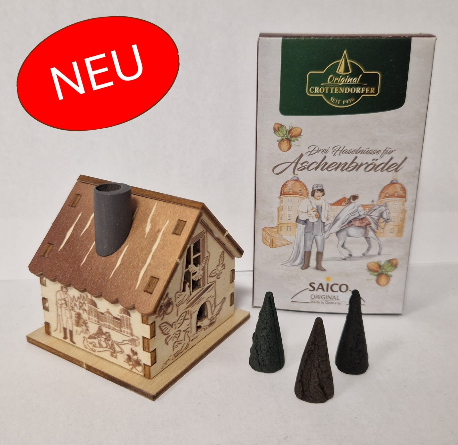 Vorteilsset Räucherhaus + Räucherkerzen "Drei Haselnüsse für Aschenbrödel®"