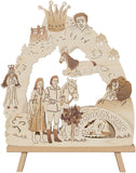 Lichterspitze mit Prinz und Prinzessin, Bäumchen, bösem Zwerg, Pferd, Fisch und König