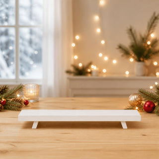 Schwibbogenerhöhung, extra tief, natur, 75 cm mit weihnachtlichen Hintergrund