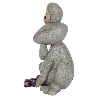 Der Frosch in Stein-Optik besteht aus Polyresin und ist 22,5 cm hoch_2