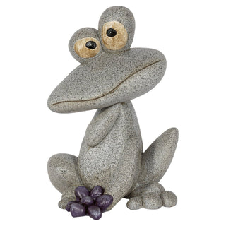 Der Frosch in Stein-Optik besteht aus Polyresin und ist 22,5 cm hoch_1