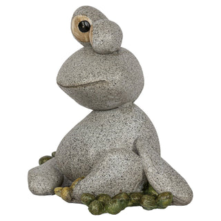 Der lustige Frosch in Stein-Optik besteht aus Polyresin und ist 26,5 cm hoch_2