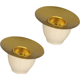 Ersatztüllen aus Holz mit Metalleinsatz für Pyramidenkerzen mit einem Durchmesser von 14 mm. 2 Stück im Set.