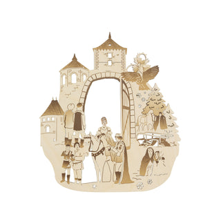 Fensterbild "Drei Haselnüsse für Aschenbrödel®" Limited Edition 2025, farbig abgesetzt