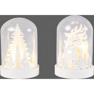 Glasdome 'Wald" oder "Hirsche" mit 3 LED