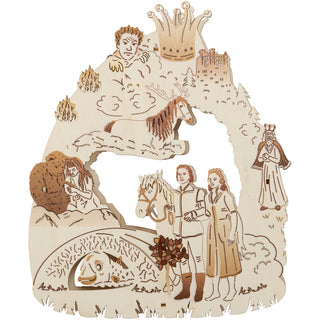 Mit dem naturfarbenen elektronischen Fenster-Bild wird das Märchen vom singenden, klingenden Bäumchen detailgetreu wiedergegeben. Kleine Filmausschnitte sind bildlich festgehalten. Alle Darsteller sind zu sehen - König, Zwerg, Fisch, Bär, Prinz und Prinzessin. Bild 3.