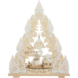 Premium LED light tip "Seiffen Church" hoarfrost effect