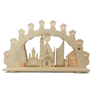 LED Schwibbogen "Leipzig", 66 cm