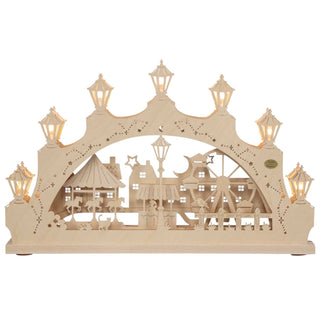 LED Light arch "winter joy in the city" with changeable motif