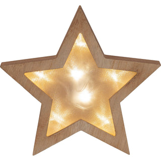 LED-Stern für Batterie und Timer mit transparenter 3D-Sterne-Folie