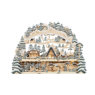 Lichterbogen "Winterwald" mit beleuchtetem Sockel