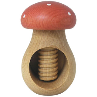 Nussknacker Holzpilz, Fliegenpilz, 9 cm. Mit einer Höhe von 9 cm und ausgestattet mit einem präzisen Schraubgewinde, ermöglicht er müheloses Knacken verschiedener Nussarten._1