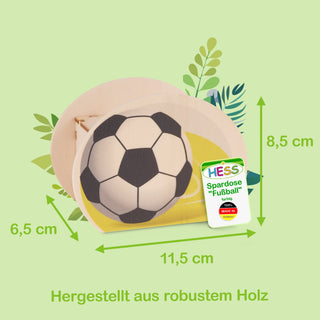 Spardose "Fußball", farbig, 8,5 cm