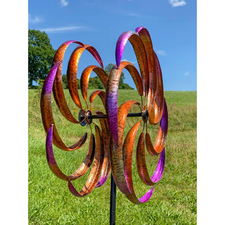 Doppelwindrad; Natur; Orange/Lila; Metall