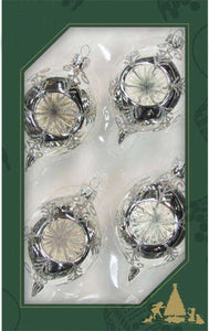 Reflexformenset Silbern glanz 4-tlg. Glas