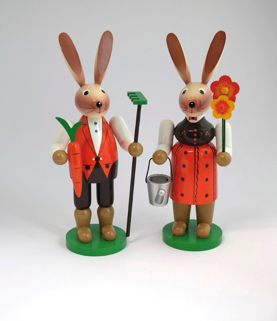Easter bunny gardener and gardener