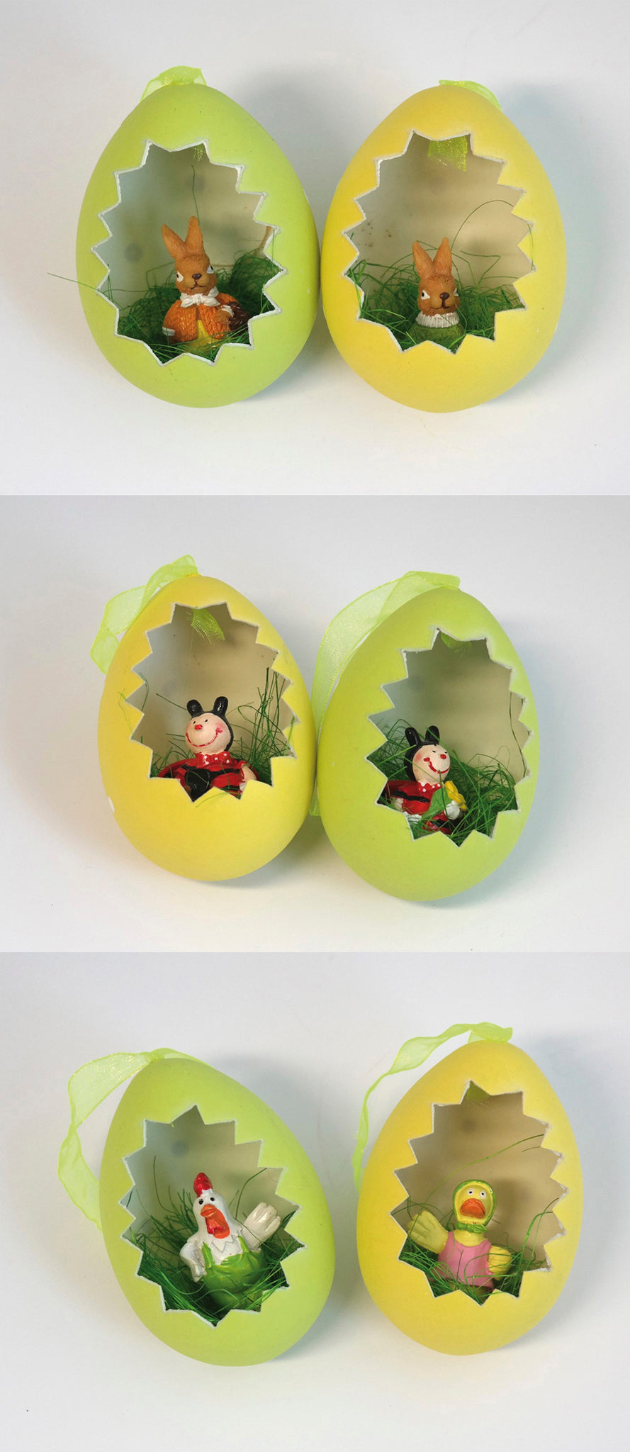 Easter eggs with decorative figures