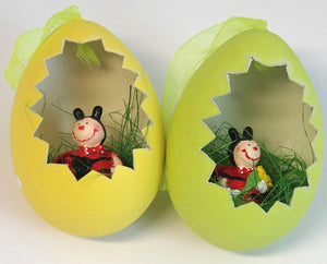 Easter eggs with decorative figures