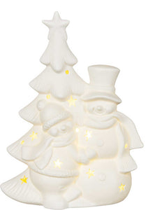 LED Porzellan Weihnachtsbaum mit Figuren | 2 Motive