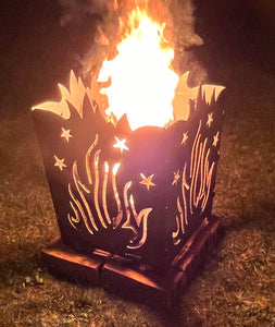 “Flame” fire bowl with folding function