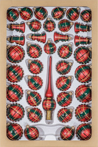 Weihnachtsbaumschmuck 39-teilig | 8 Farbvarianten | rot