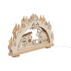 Nostalgic candle arch fire department