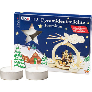 Premium Pyramidenteelichter in weiß