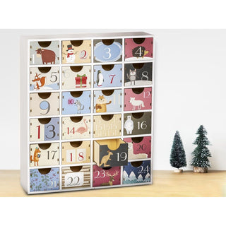 Adventskalender mit farbenfrohen Tiermotiven