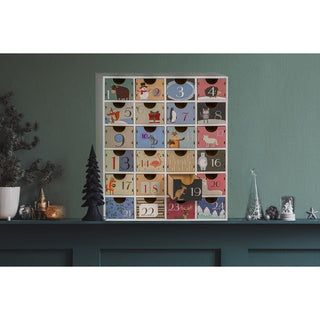 Adventskalender mit farbenfrohen Tiermotiven