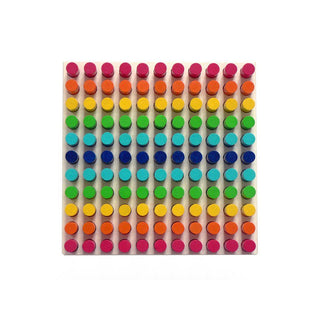 Farbensteckspiel aus Holz in dunklen, Farben_1