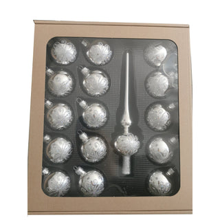 Glas Weihnachtsbaumschmuck 16-teilig | 7 Farbvarianten