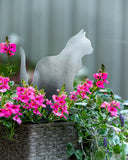 Gartenstecker Katze sitzend
